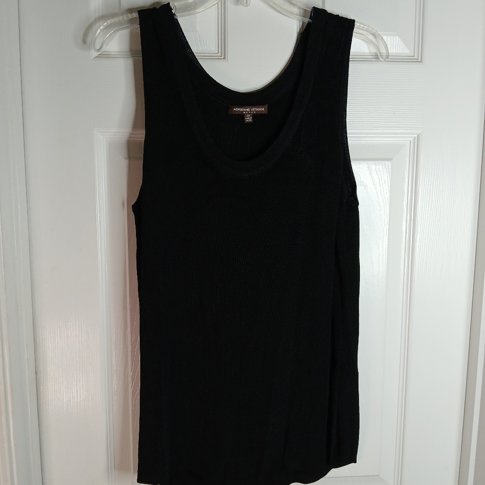 Adrienne Vittadini Classic Black Tank Top Sz 2x